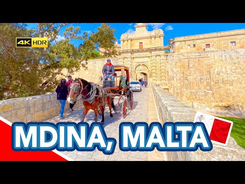 MDINA MALTA | Tour completo pela silenciosa cidade de Mdina [Filmado em HDR]