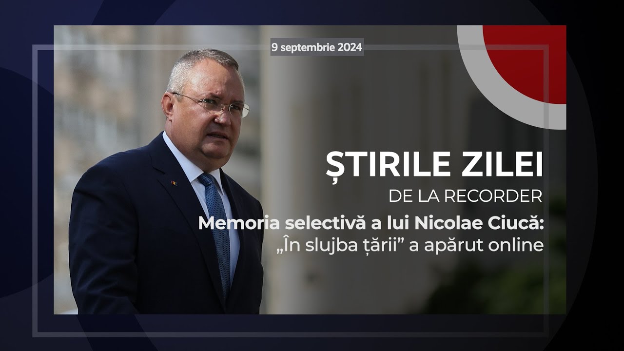 9 SEPTEMBRIE 2024. Memoria selectivă a lui Nicolae Ciucă: „În slujba țării” a apărut online