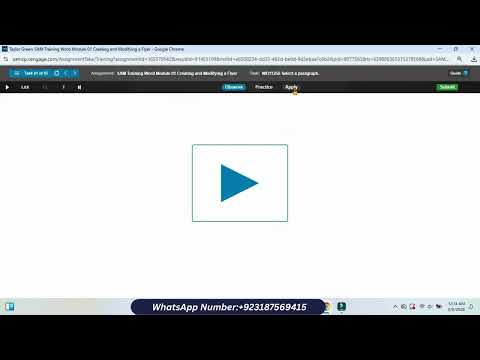 Word Module 1 Sam Training