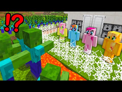 Ultimate My Little Pony Minecraft Build Hacks vs Zombies