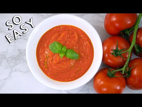 Wie man Tomatensauce aus frischen Tomaten macht: Italienische Art (DIE EINFACHSTE ART)