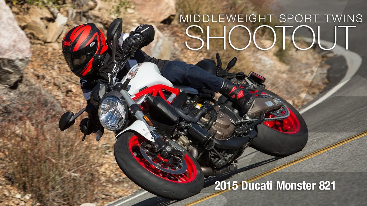 2015 Ducati Monster 821 - Sport Twins Shootout Part 2 - MotoUSA