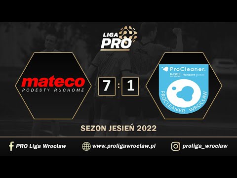 Skrót | Mateco Wrocław - ProCleaner Wrocław 7:1, Sezon Jesień 2022, Liga PRO Wrocław, 06.09.2022