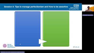 4. Employment and Education support for Fatigue: Perfectionism & Assertiveness