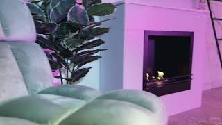 Divina Fire Camino a Bioetanolo Michelangelo Bianco 3,4kW - 96x36x90cm