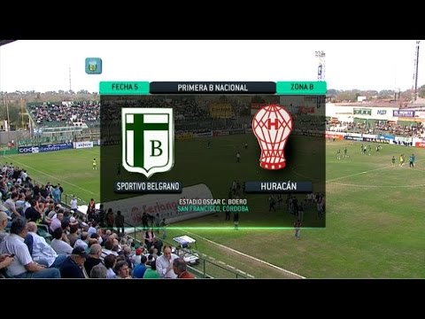 Fútbol en vivo. Sp. Belgrano - Huracán. Fecha 5. Primera B Nacional 2014. FPT
