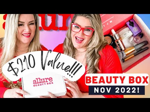 💄 Allure Beauty Box November 2022 Unboxing! 💕🥰 Glow Up Twins Video
