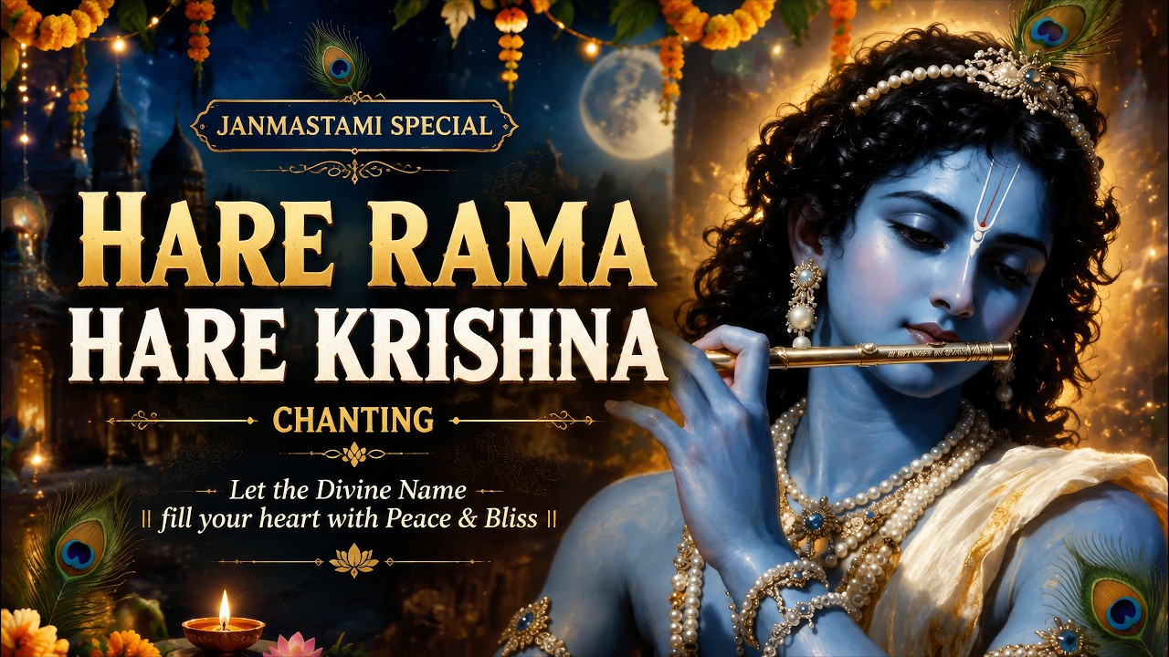 हरे रामा हरे कृष्णा कृष्णा | Janmashtami Special | Peaceful Krishna Mantra | Krishna Bhajan #kri
