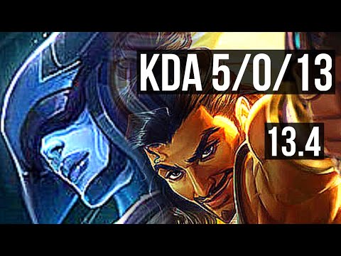 LISSANDRA vs AKSHAN (MID) | 5/0/13, 300+ games | KR Master | 13.4