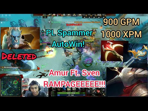 Duet Maut Amur Ft. Sven Vs Phantom Lancer SPAMMER!! 900 GPM & 1k XPM! Sven Dota 2 Indonesia Gameplay
