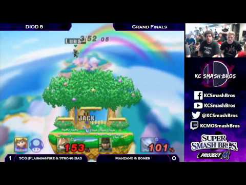 DIOD8 Project M Doubles Grand Finals: Manzano &   Bones Vs. Strong Bad & SCG | FlashingFire