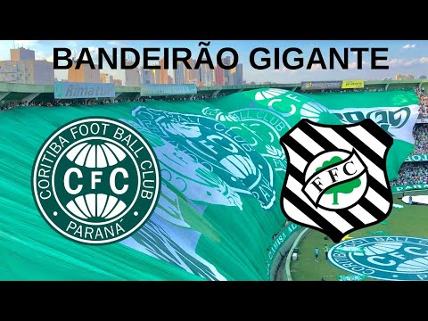 ONE OF THE BIGGEST FLAGS IN THE WORLD - CORITIBA VS. FIGUEIRENSE / Giant flag of the Coritiba fans