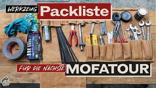 Ultimative WERKZEUG PACKLISTE für die Mofatour