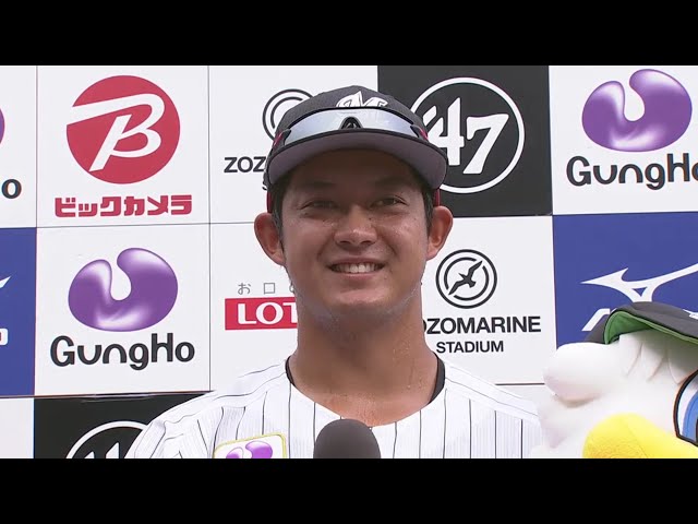 マリーンズ・佐藤選手ヒーローインタビュー 6/27 M-B