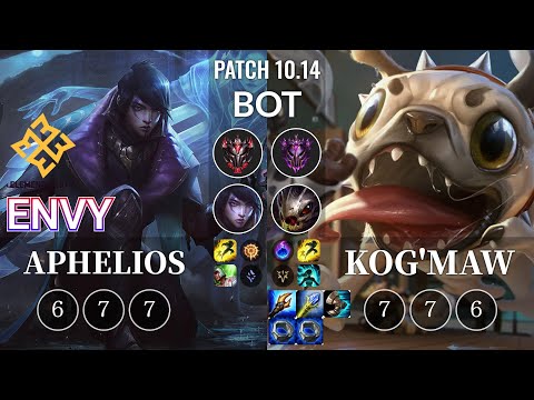 EM Envy Aphelios vs Kog'Maw Bot - KR Patch 10.14
