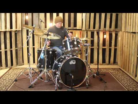 DW Collector's Maple/Mahogany Black Ice Drum Set - 22,13,16 - SO#1173348