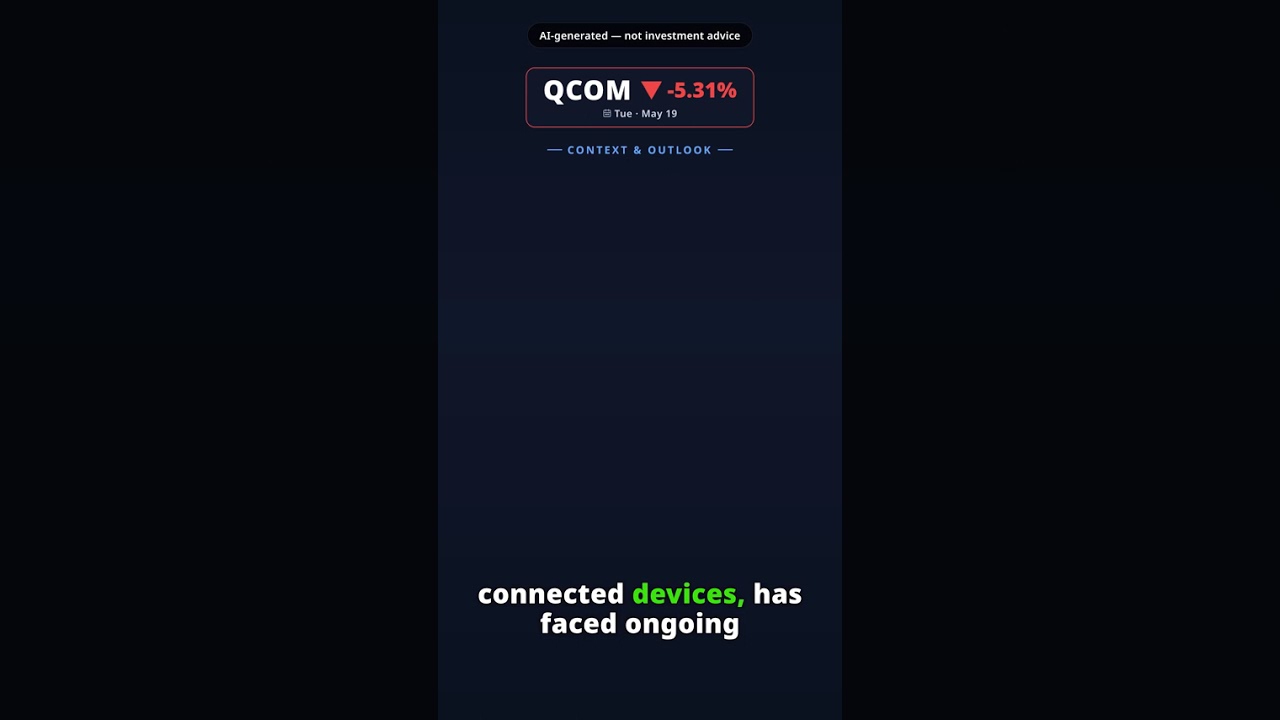 Why Is Qualcomm Stock Tumbling Today? QCOM -5.31% (May 19) — Semiconductor Sector Pressure
