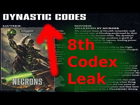 Necron Codex Dynastic Traits 8th Edition Leak