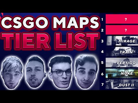 Shox, Gla1ve, Plopski and NAF make a CSGO Map Tier list | CSGO Maps Ranked #1