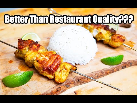 The BEST Chicken Satay Skewers Recipe I've ever made!!! With a peanut satay sauce.