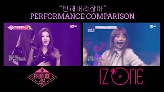 &quot;Suki ni Nacchau Darō?&quot; Performance Comparison - PRODUCE48 x IZ*ONE