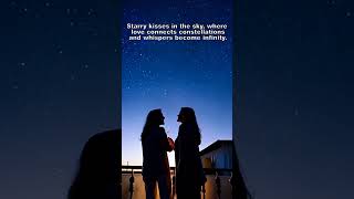 Starry kisses in the sky, where love connects constellations and whispers become infinity.