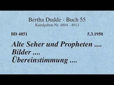BD 4851 - ALTE SEHER UND PROPHETEN .... BILDER .... ÜBEREINSTIMMUNG ....