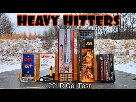 Heavy & Fast .22LR Ballistic Gel Test - HEAVY Hyper Velocity