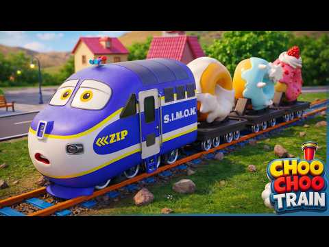 🍩 Donut Delivery Train Gets Stuck! 🚂 Choo Choo Train Kids Videos