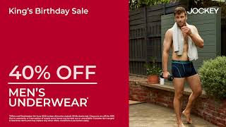 Jockey 40% OFF JOCKEY - King's Birthday Sale @ Farmers NZ