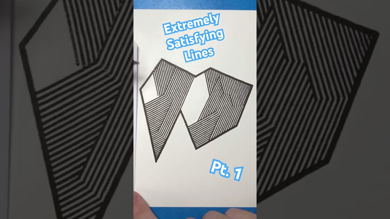 SATISFYING abstract straight lines! Part 1 #drawing #satisfying #asmr