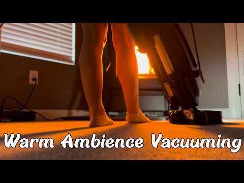 2 Hours of Kenmore Vacuuming in a Cozy Night Ambiance | ASMR with Harman Pellet Stove for Deep Sleep