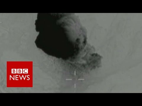 Moment Mother Of All Bombs (M.O.A.B.) struck IS cave systems - BBC News