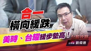 合一橫向緩跌，美時、台耀緩步墊高！｜台股攻略｜劉烱德 (圖)