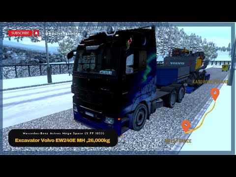 Metz (F)  to Katowice (PL) | Euro Truck Simulator 2 | Mercedes-Benz  Actros Megaspace 510 hp🎬
