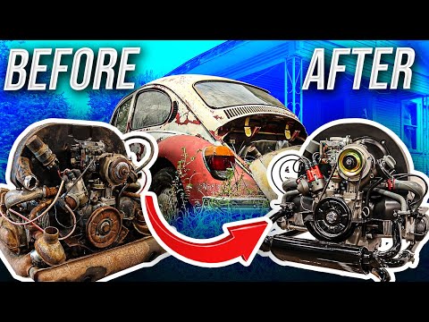 Transforming A $200 Rusty VW Engine On A Budget | "Rebuilt" Motor For Our 15 Window Bus | RESTORED