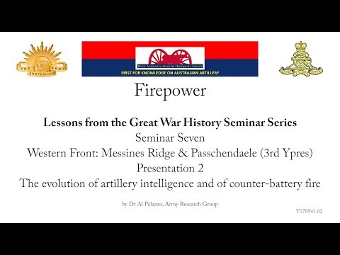 Artillery Firepower Seminar - The evolution of artillery intelligence and of counter-battery fire