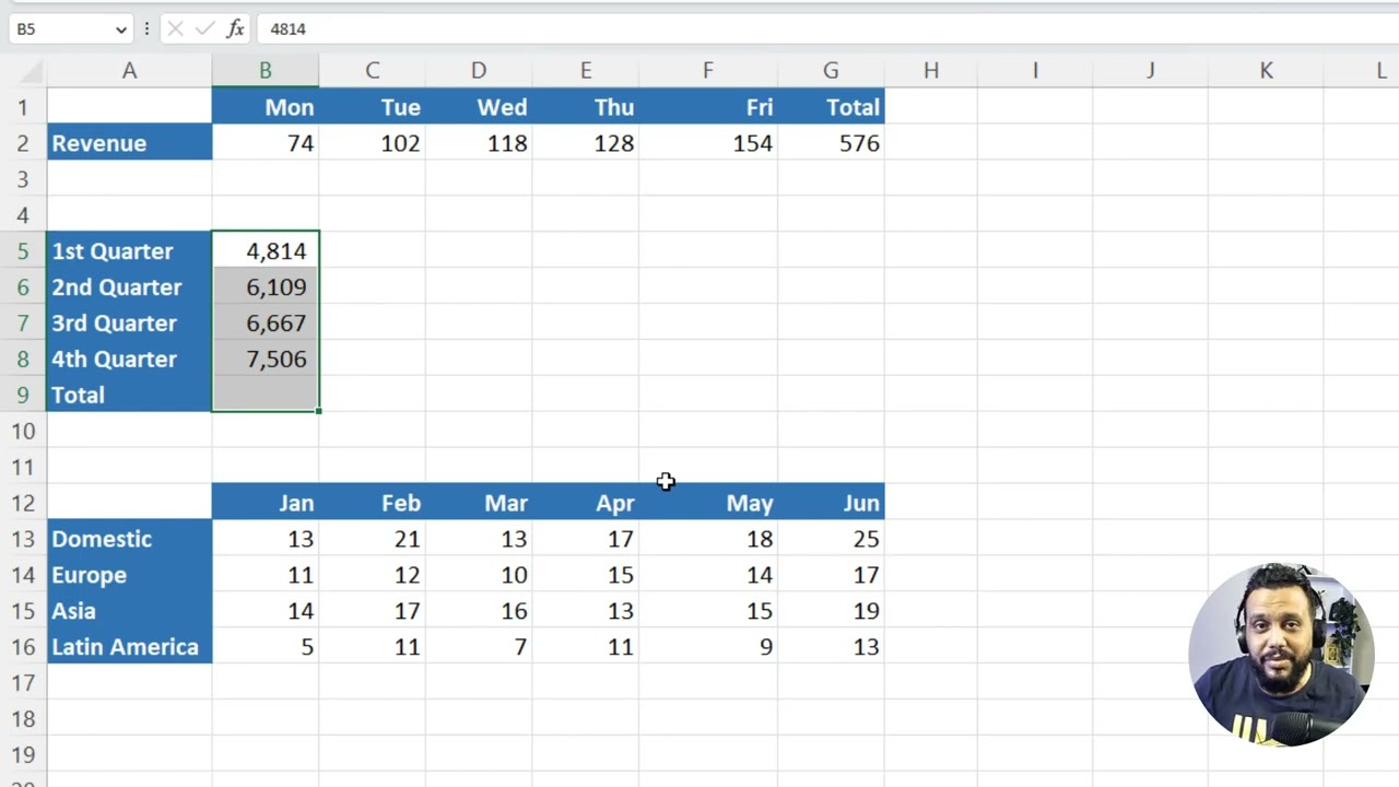 Autosum in Excel