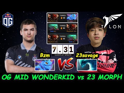 Talon.23savage Morphling 12K Beast Carry vs OG.Bzm Puck EU WonderKID MIDLANE Dota 2 7.31 Gameplay