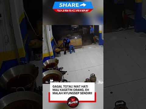 GAGAL TOTAL! NIAT HATI MAU KAGETIN ORANG, EH MALAH NYUNGSEP SENDIRI! #viral #ngakak #lucu #meme