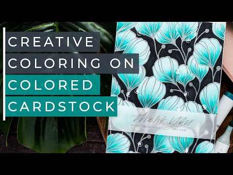 Creative Coloring on Colored Cardstock