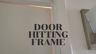 HOW TO FIX DOOR STICKING OR RUBBING FRAME. #diydoorrepair, #pepegomez  #stickydoor,