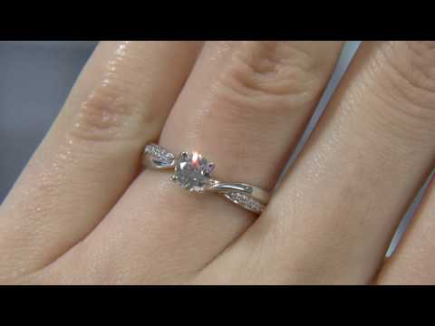 00648 - SD036- Twist Band Solitaire Engagement Ring