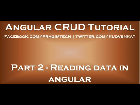 Reading data in angular