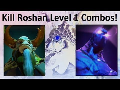 Dota 2 Kill Roshan lvl 1 Combos #10 - Nature's Prophet and Enigma