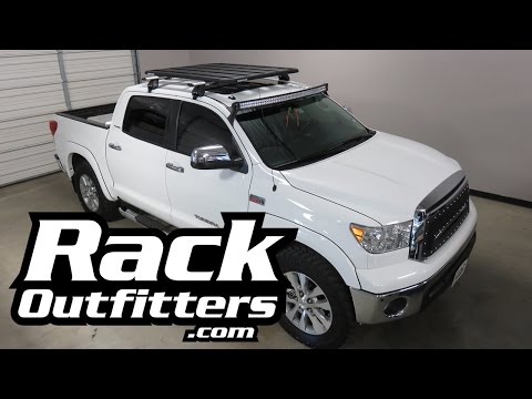 Toyota Tundra Crew Max with Rhino-Rack Roof Rack and Universal Pioneer Platform Cargo Tray