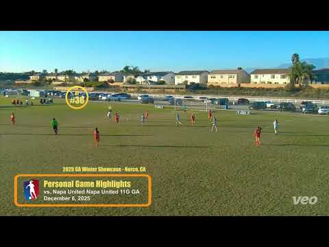 Personal Game Highlights vs. Napa United Napa United 11G GA (2025.12.06)