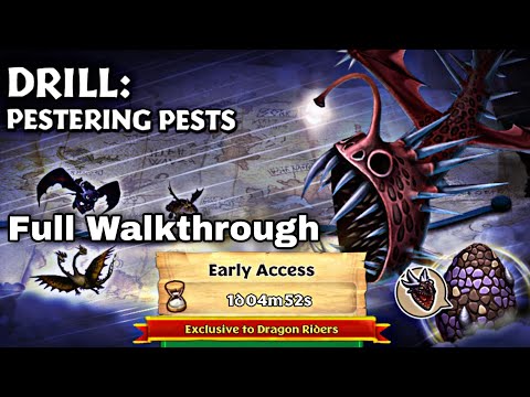 DRILL: PESTERING PESTS Full Gameplay/Walkthrough - New Gauntlet Event - Dragons:Rise of Berk
