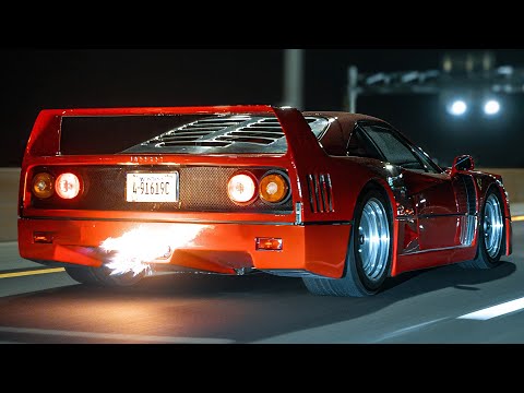Ferrari F40 Unleashed | Flames, Pulls, Exhaust ASMR 4K