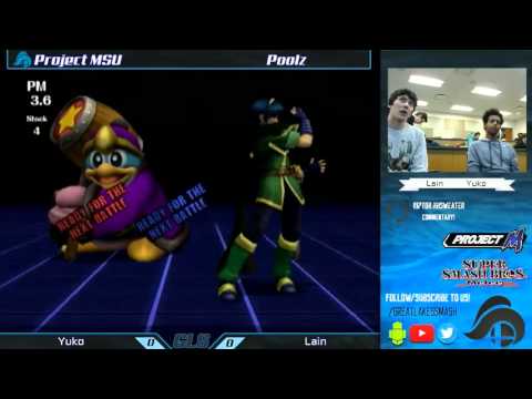 Project MSU Pools - Yuko (Dedede) vs. Lain (Marth/Fox)